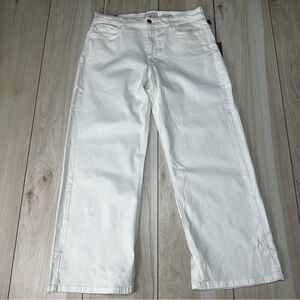 Jen 7  by 7 for all mankind jeans White Cropped Wide Leg Size 10- New Enhance Me